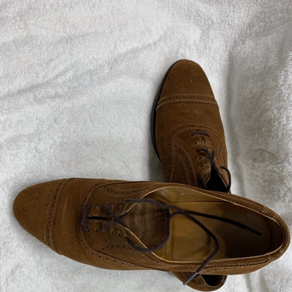 Crockett & Jones x polo cap toe brown suede shoes - Picture 6 of 10